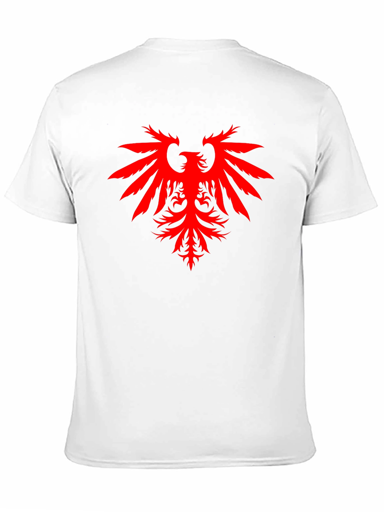 Black T-Shirt with Red Eagle Graphic