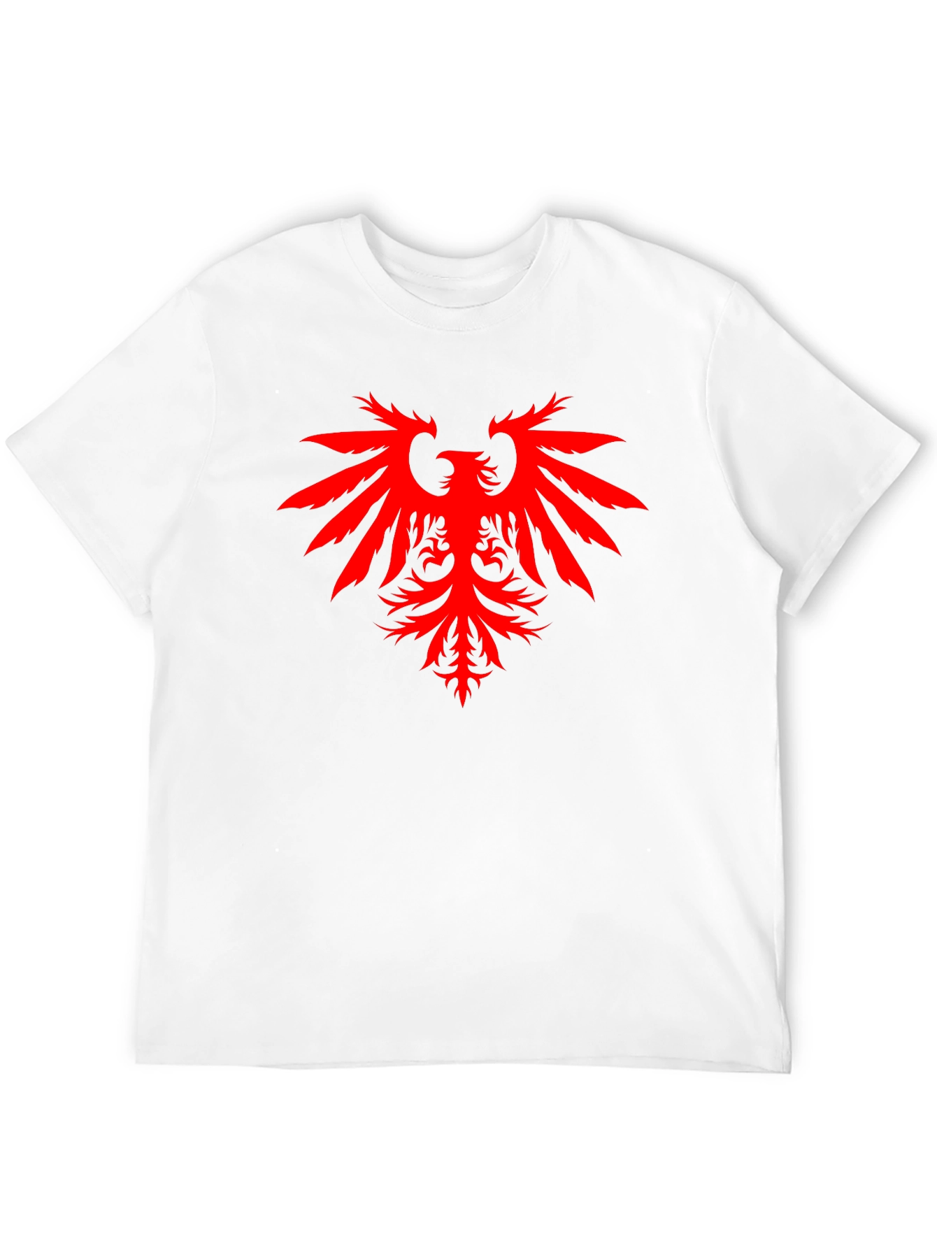 Black T-Shirt with Red Eagle Graphic