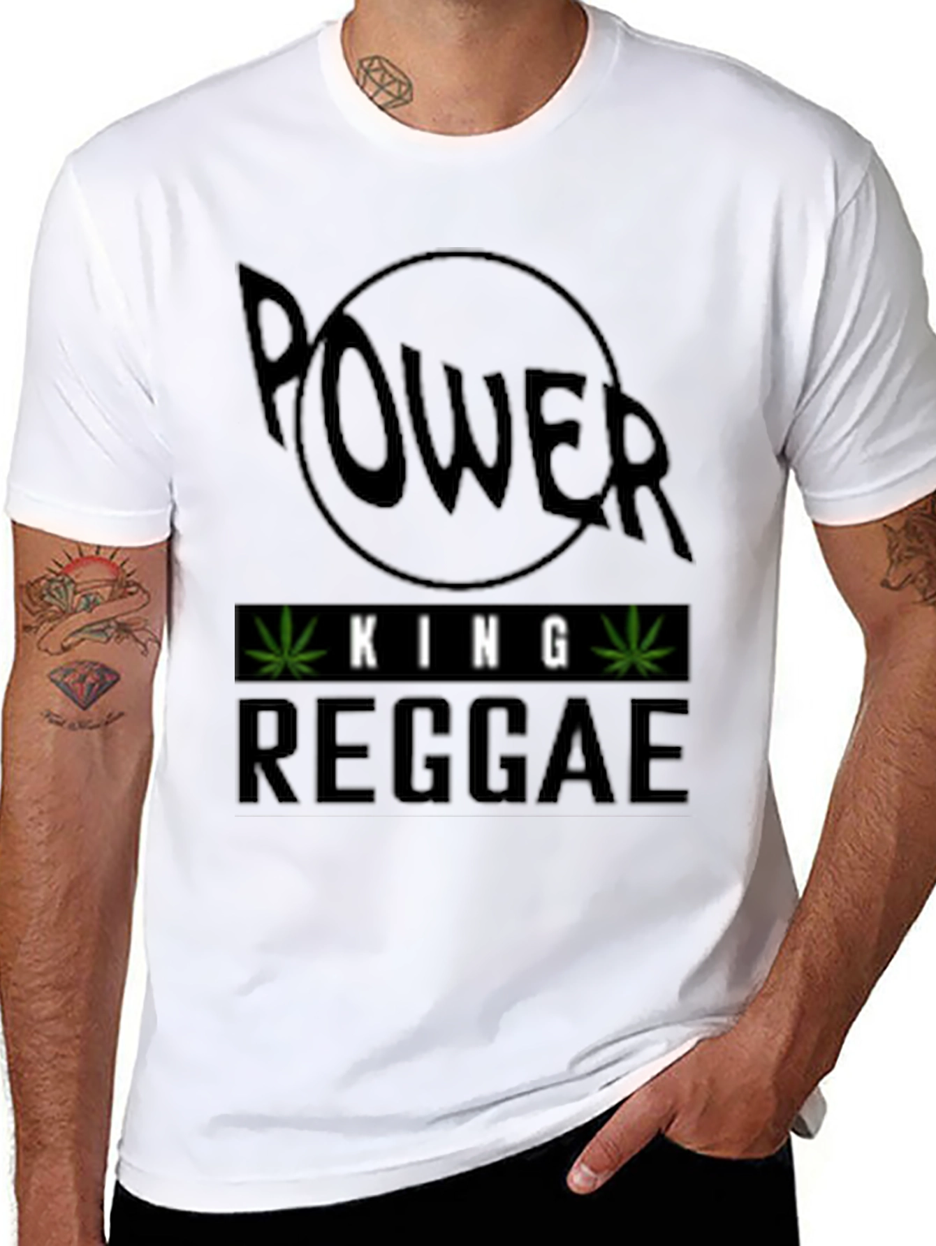 Power King Reggae Black T-Shirt