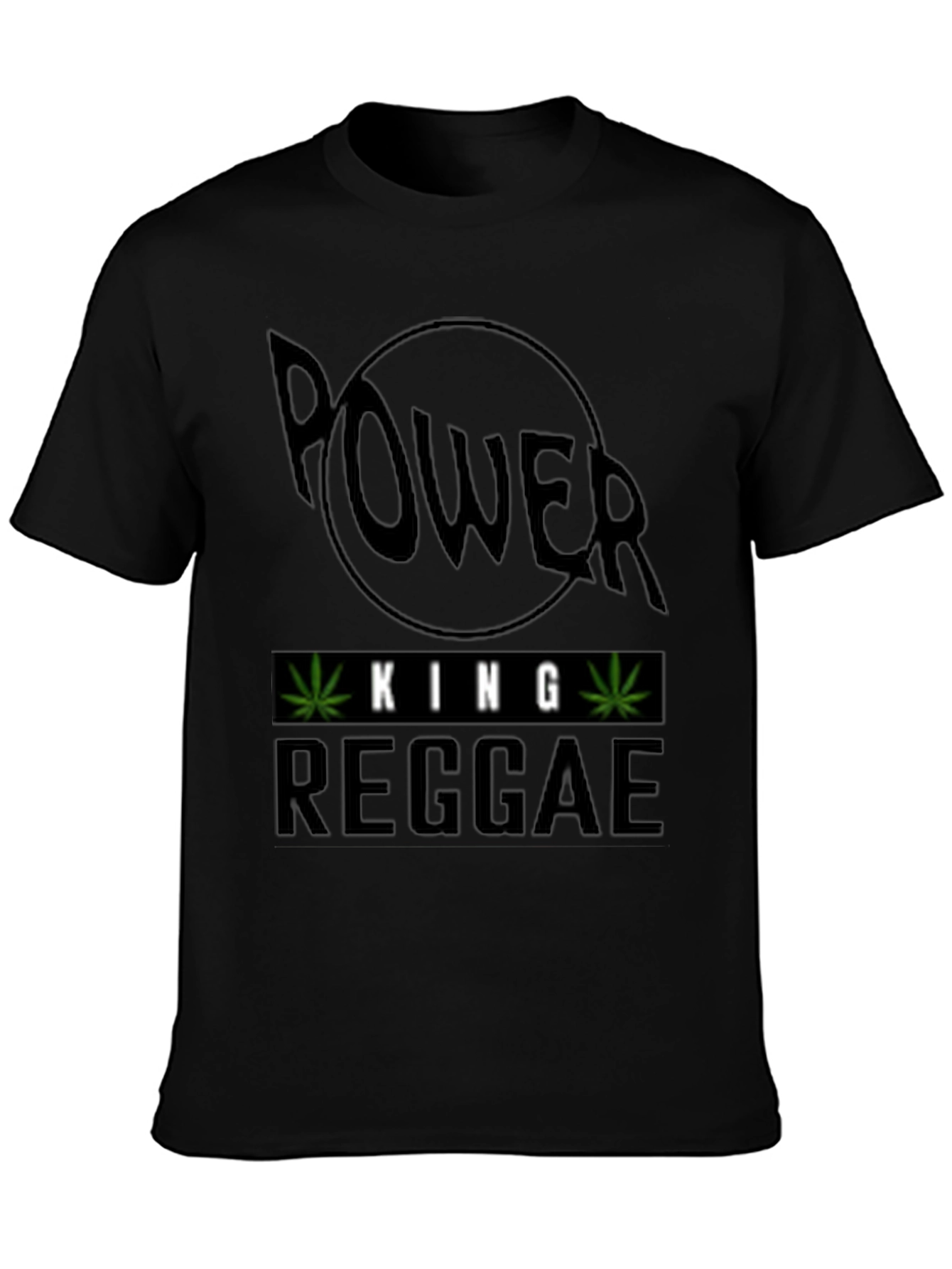 Power King Reggae Black T-Shirt