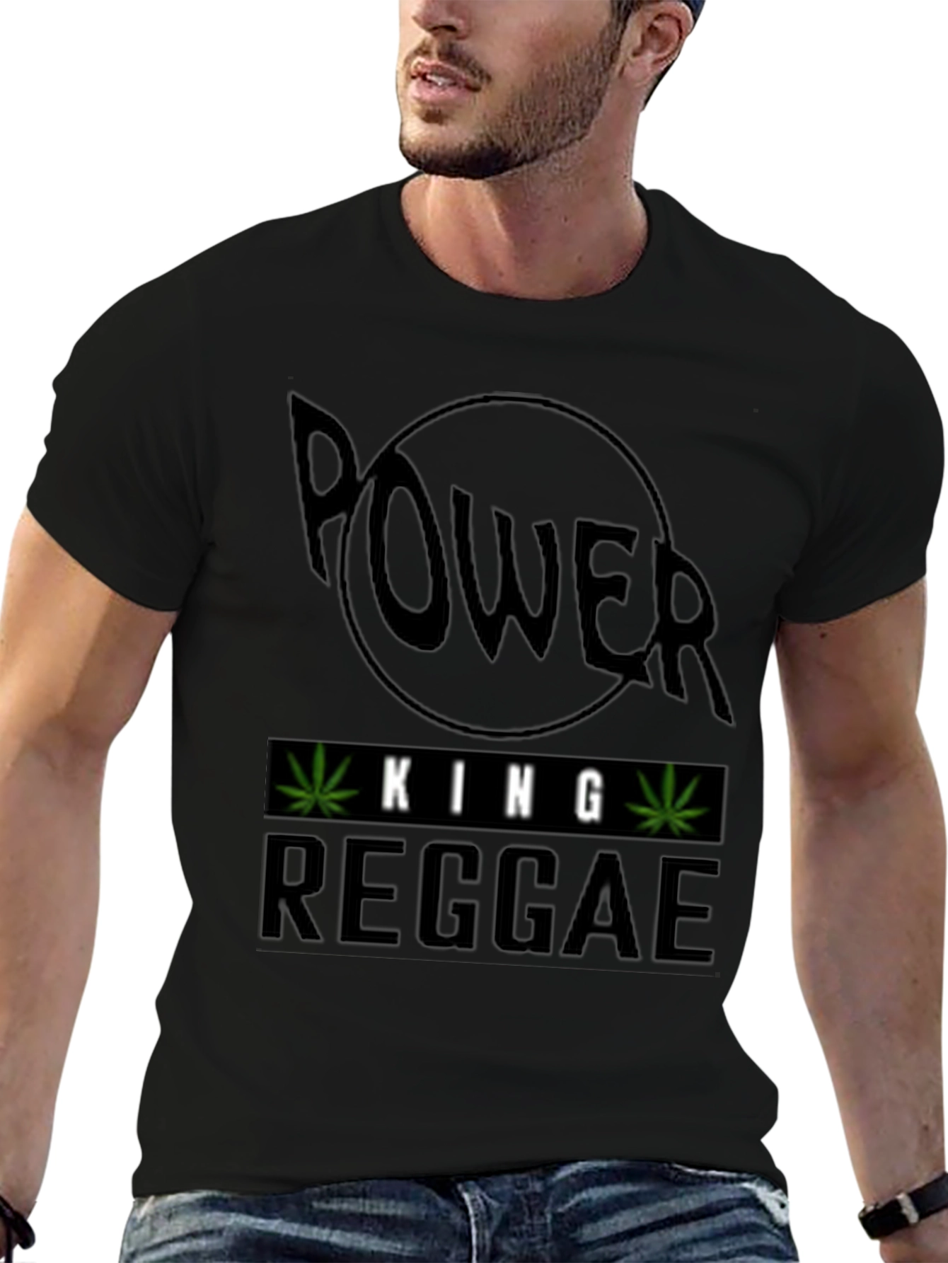 Power King Reggae Black T-Shirt