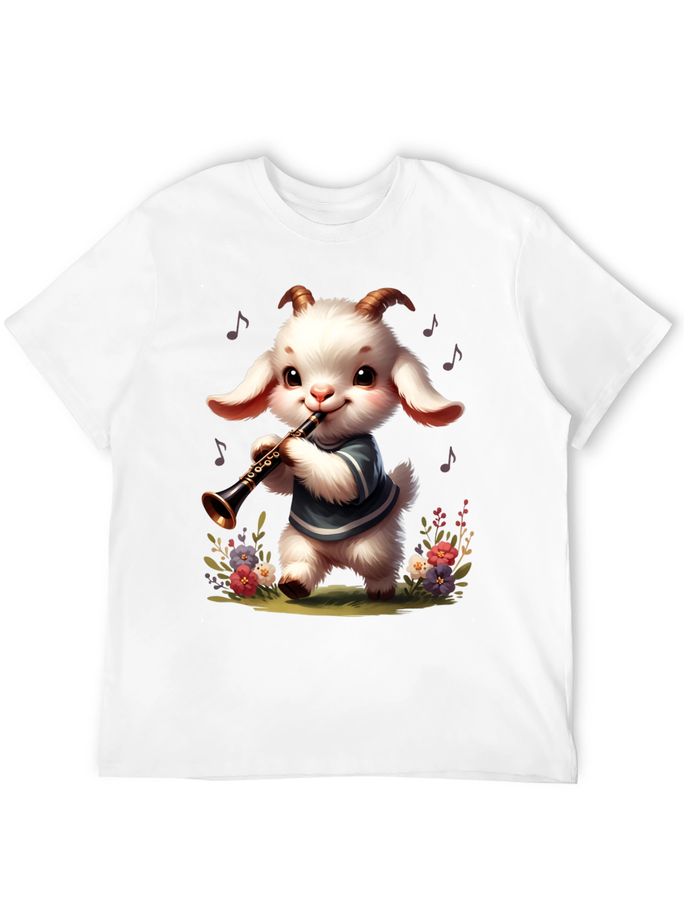 Goat Clarinet Player Graphic Tee