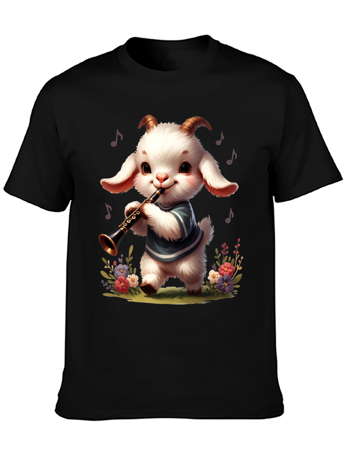Goat Clarinet Player Graphic Tee