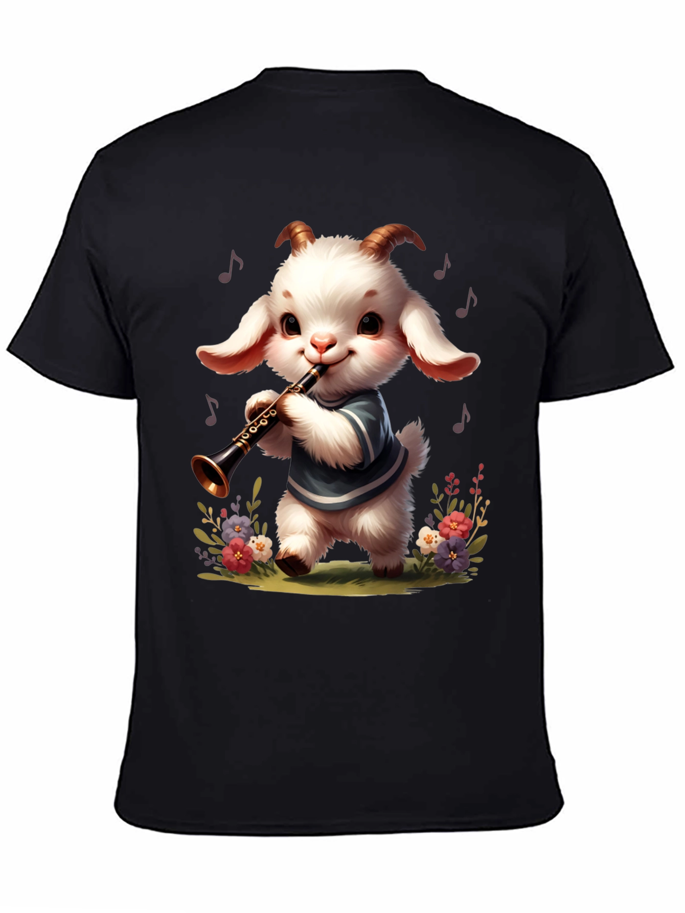 Goat Clarinet Player Graphic Tee