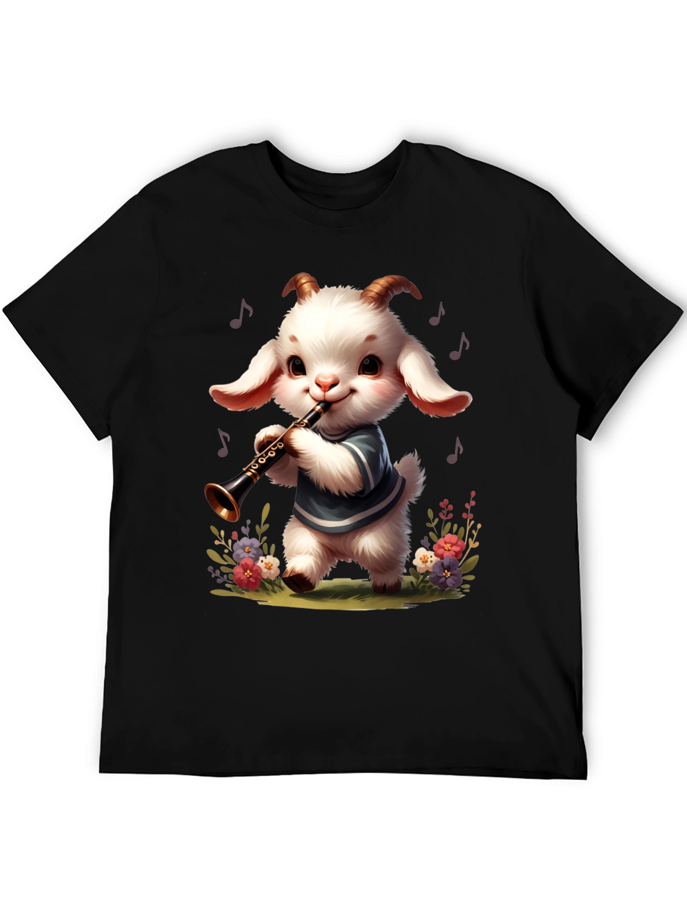 Goat Clarinet Player Graphic Tee