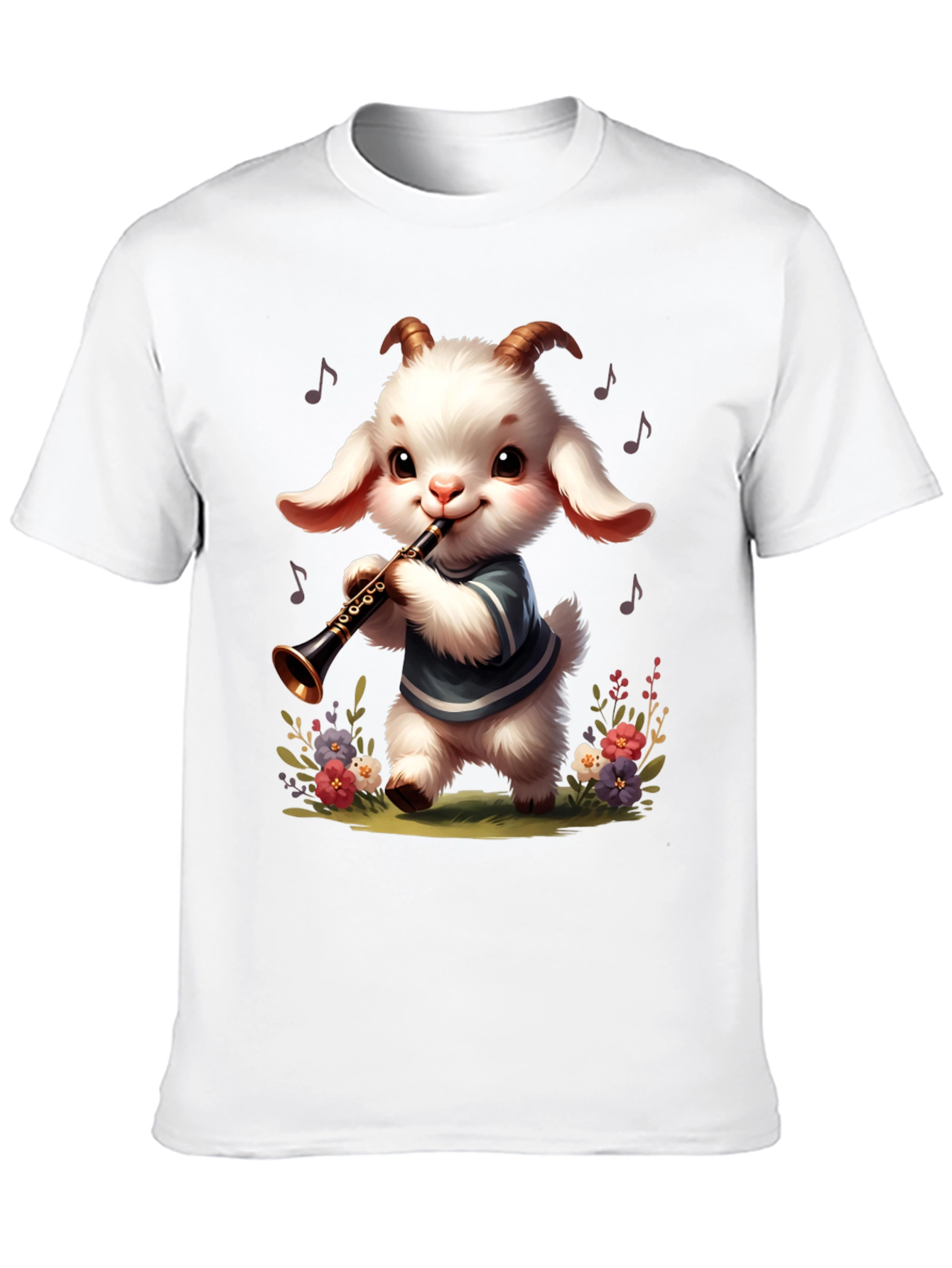 Goat Clarinet Player Graphic Tee