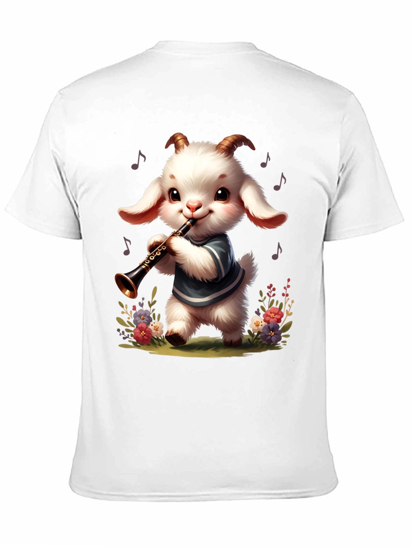 Goat Clarinet Player Graphic Tee