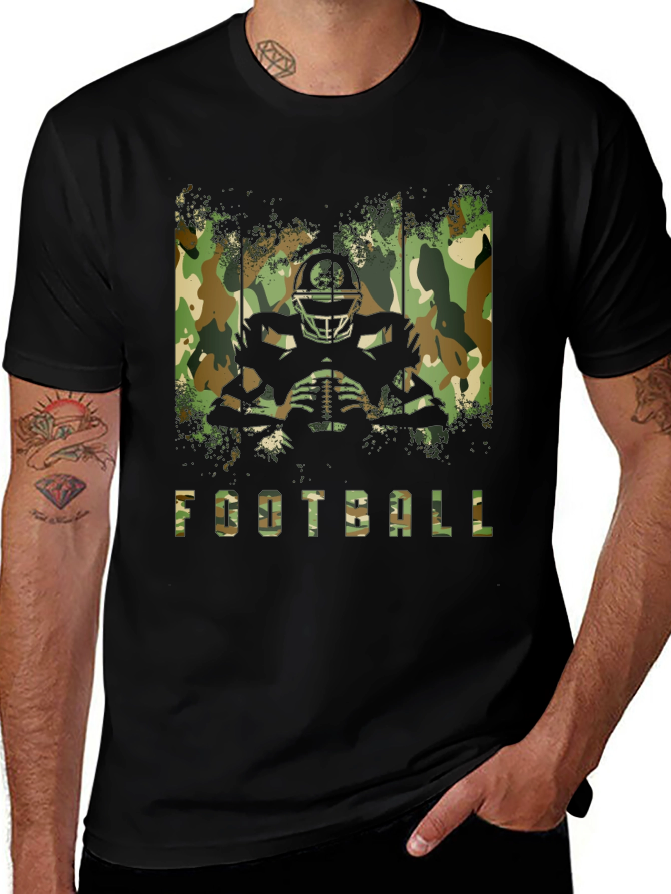 Football Camo T-Shirt - Game Day Ready!