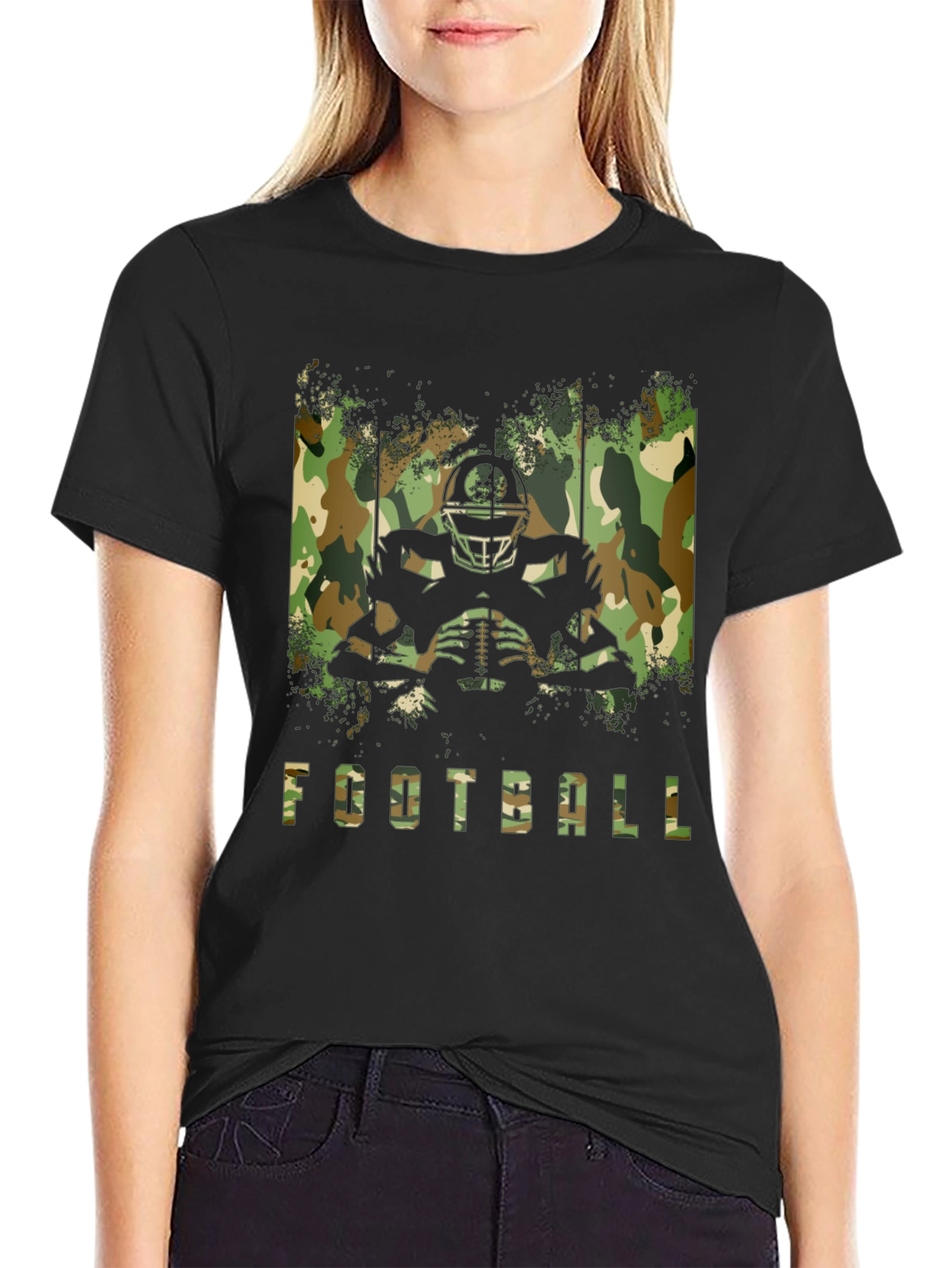 Football Camo T-Shirt - Game Day Ready!