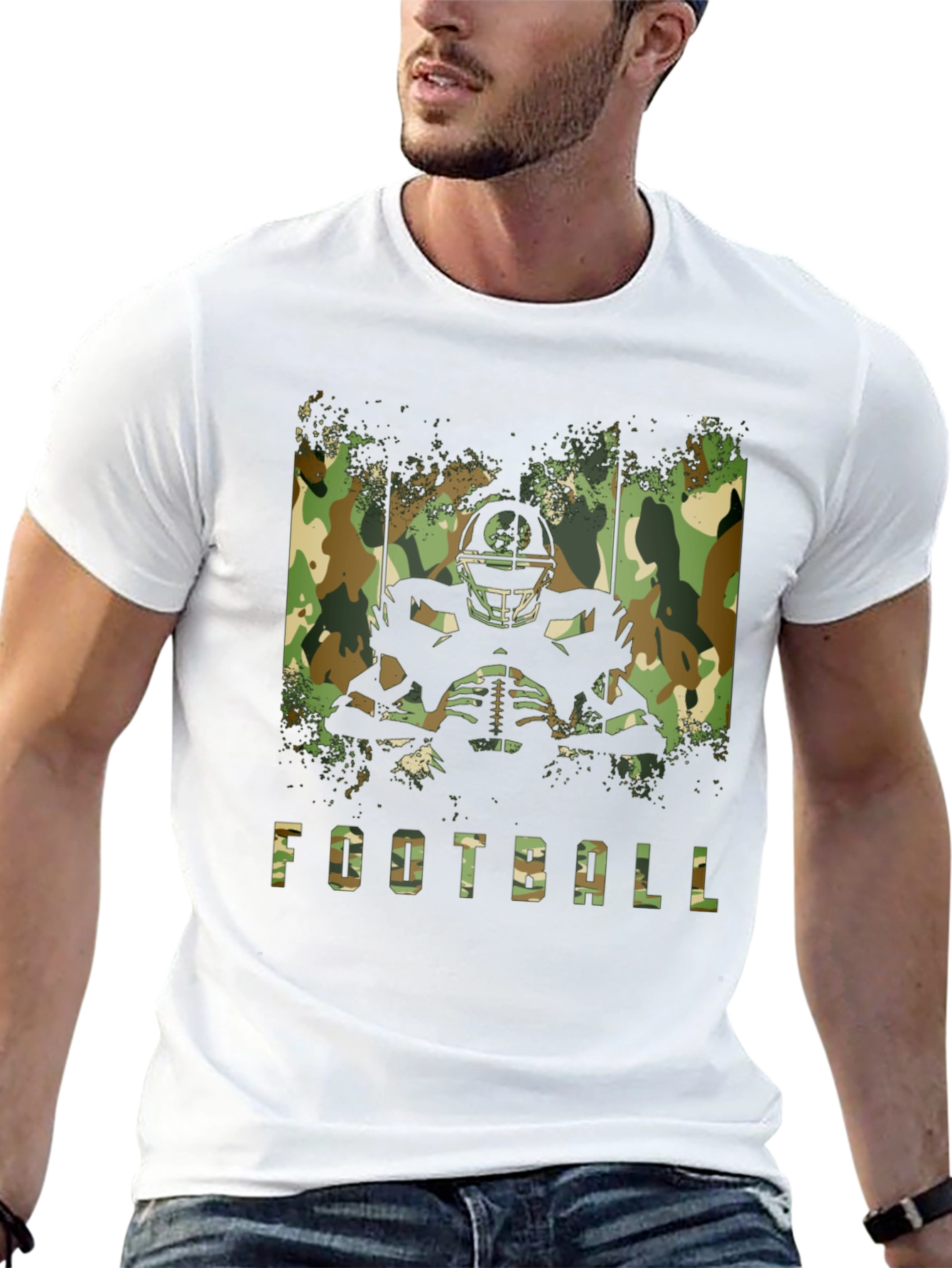 Football Camo T-Shirt - Game Day Ready!