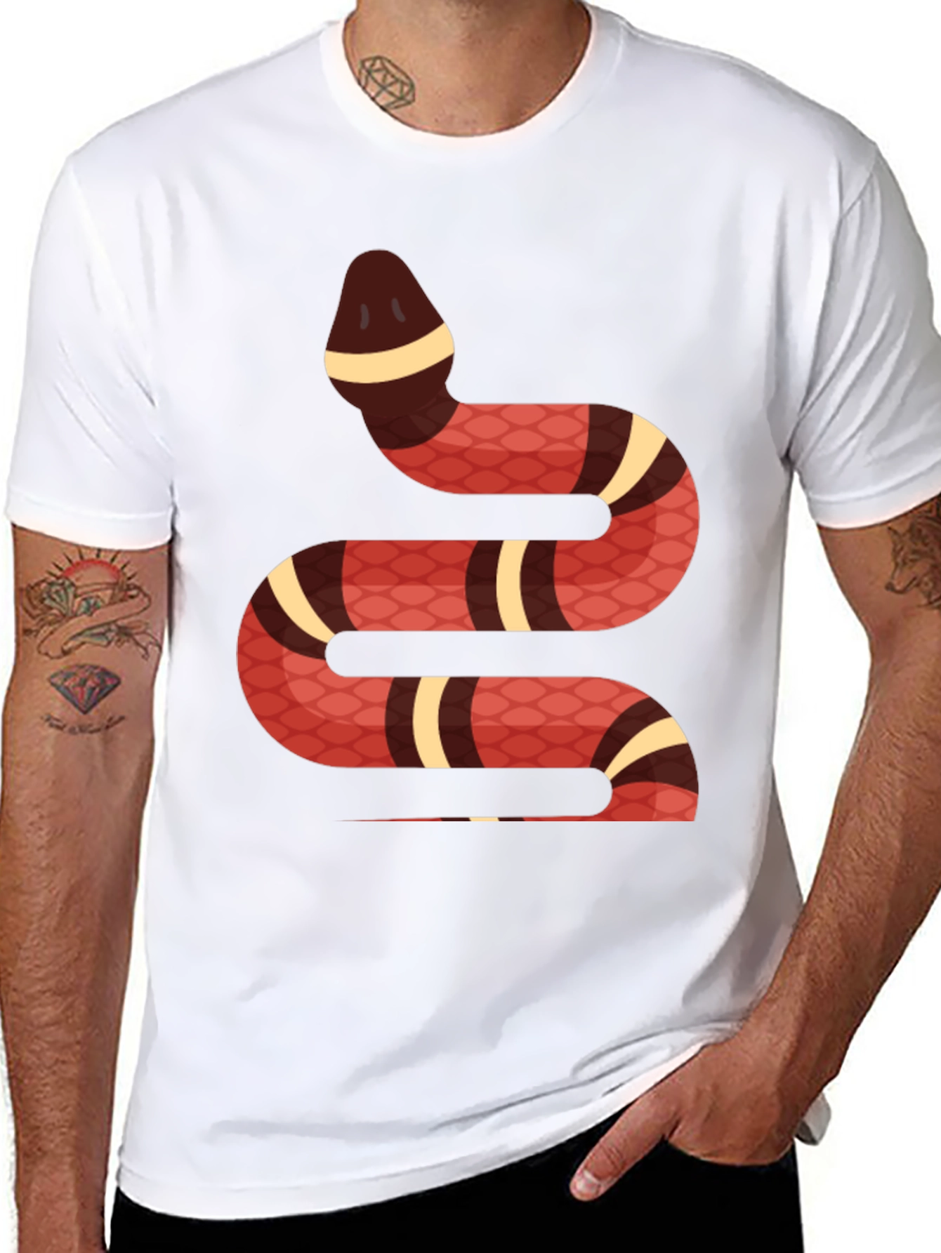 Snake Graphic Tee - Stylish Animal Print T-Shirt