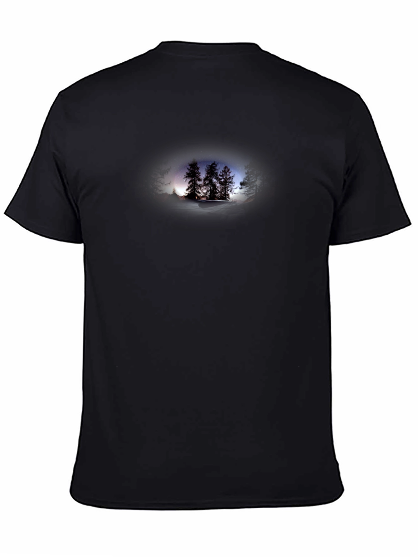 Winter Forest Graphic Tee - Mens Black T-Shirt