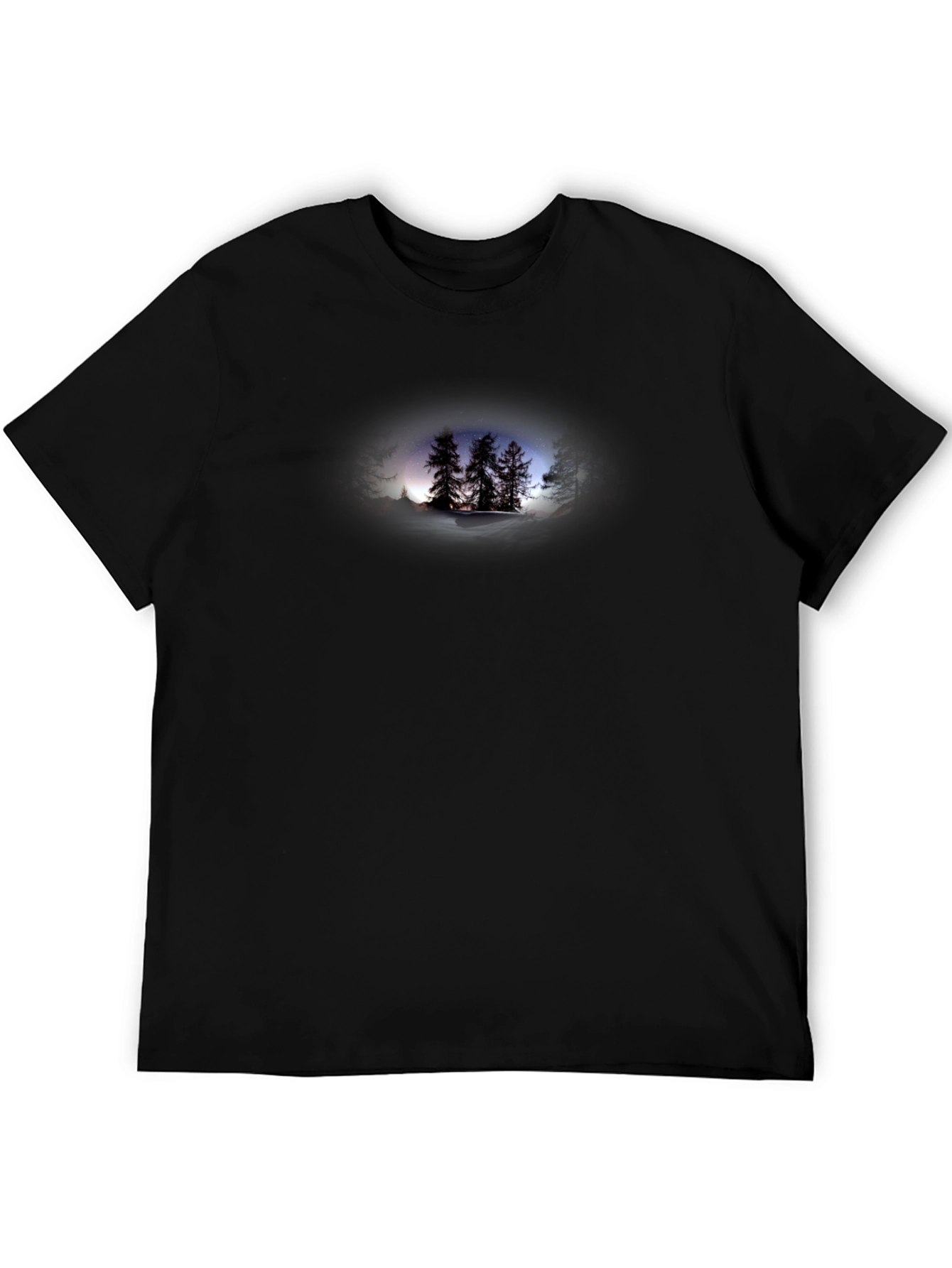 Winter Forest Graphic Tee - Mens Black T-Shirt