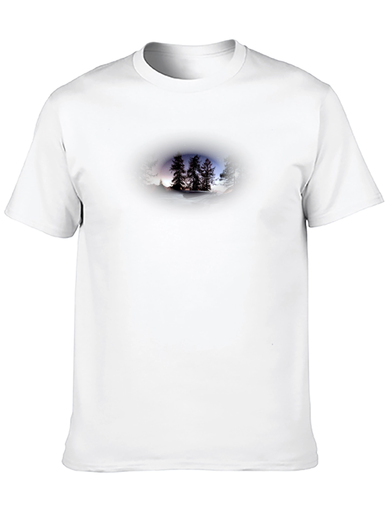 Winter Forest Graphic Tee - Mens Black T-Shirt
