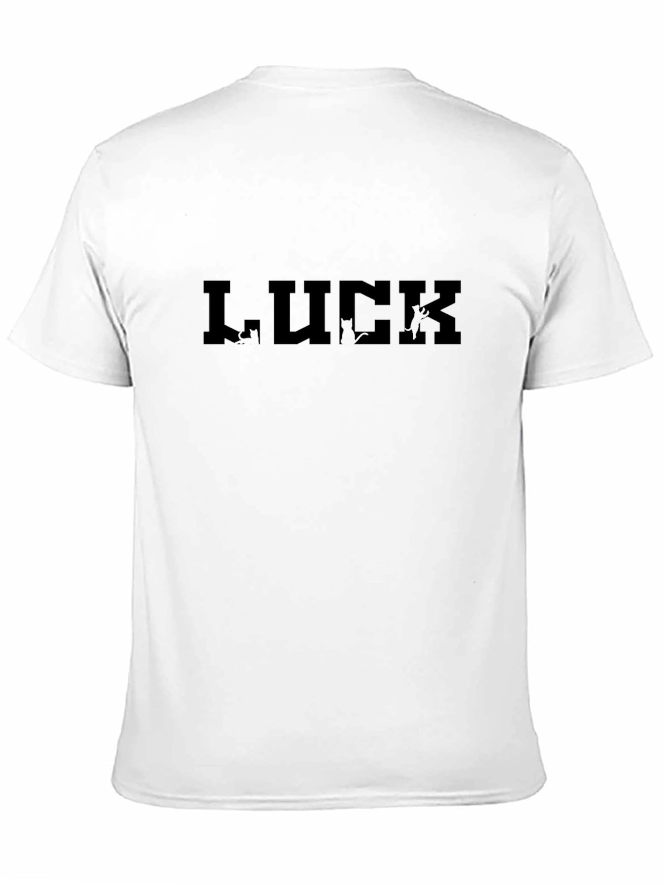 Luck Graphic Tee - Black Casual T-Shirt