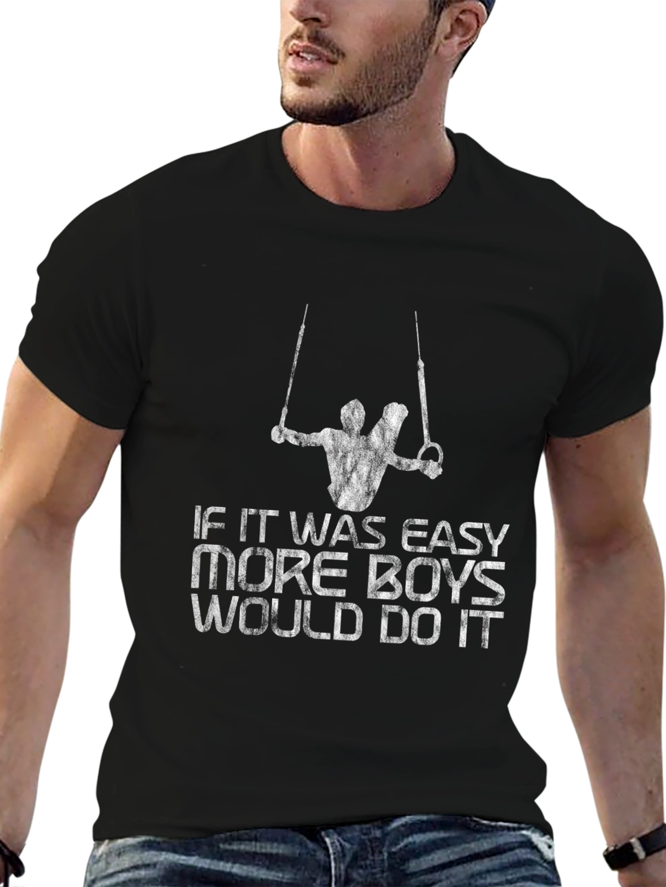 Gymnast Rings Graphic Tee - If It Was Easy...