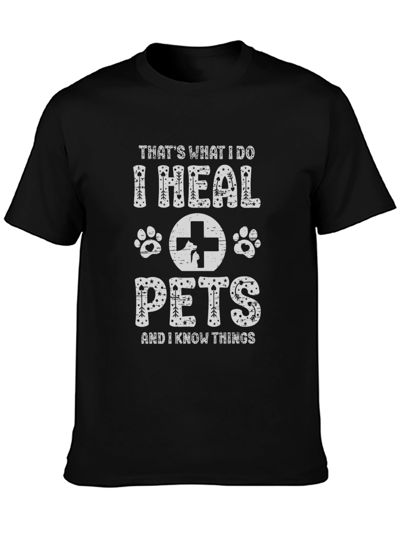 I Heal Pets Black T-Shirt