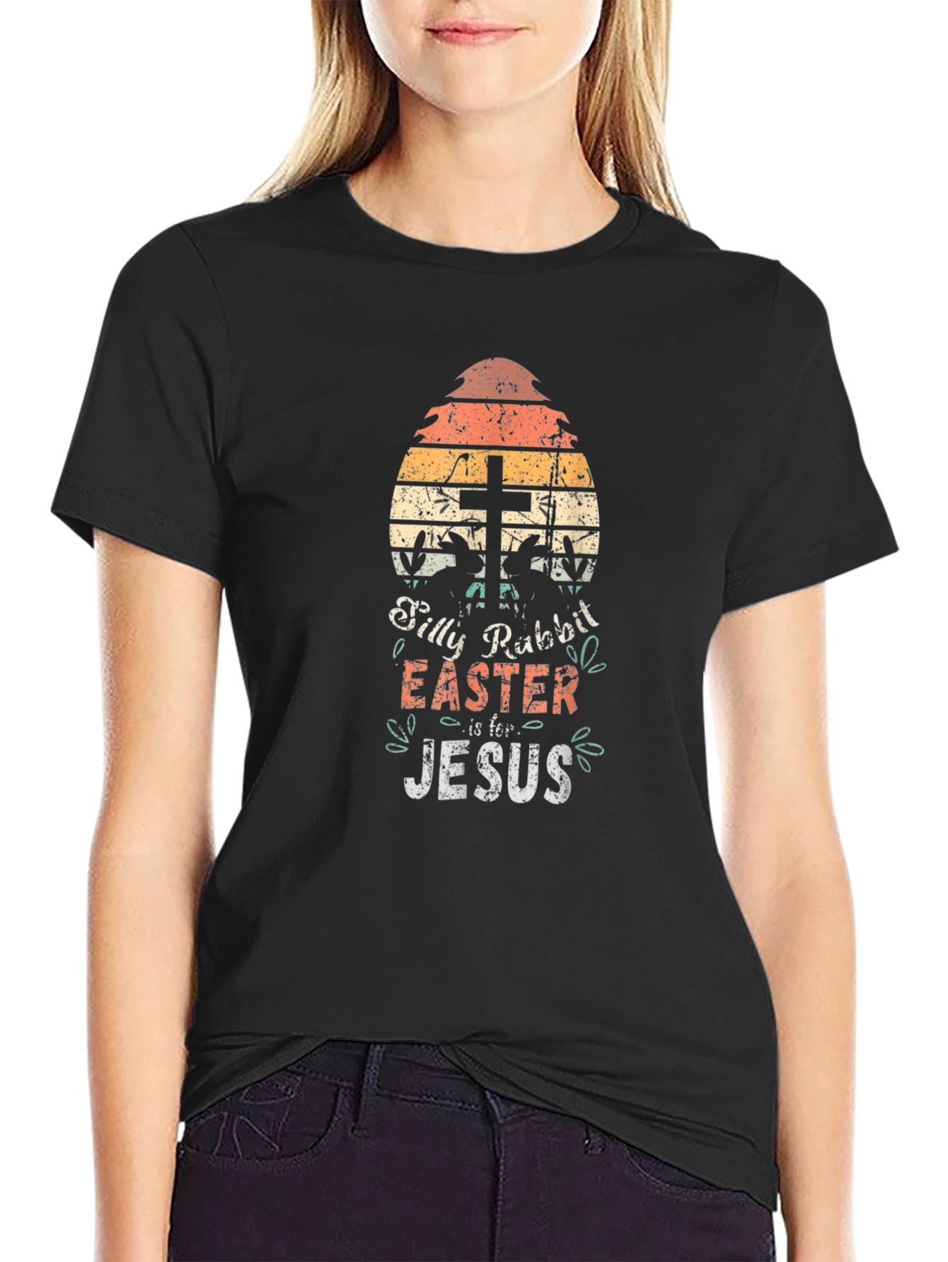 Silly Rabbit Easter Jesus Graphic T-Shirt
