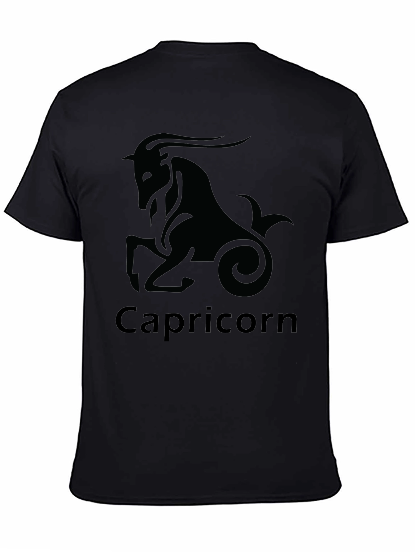 Capricorn Zodiac Black T-Shirt