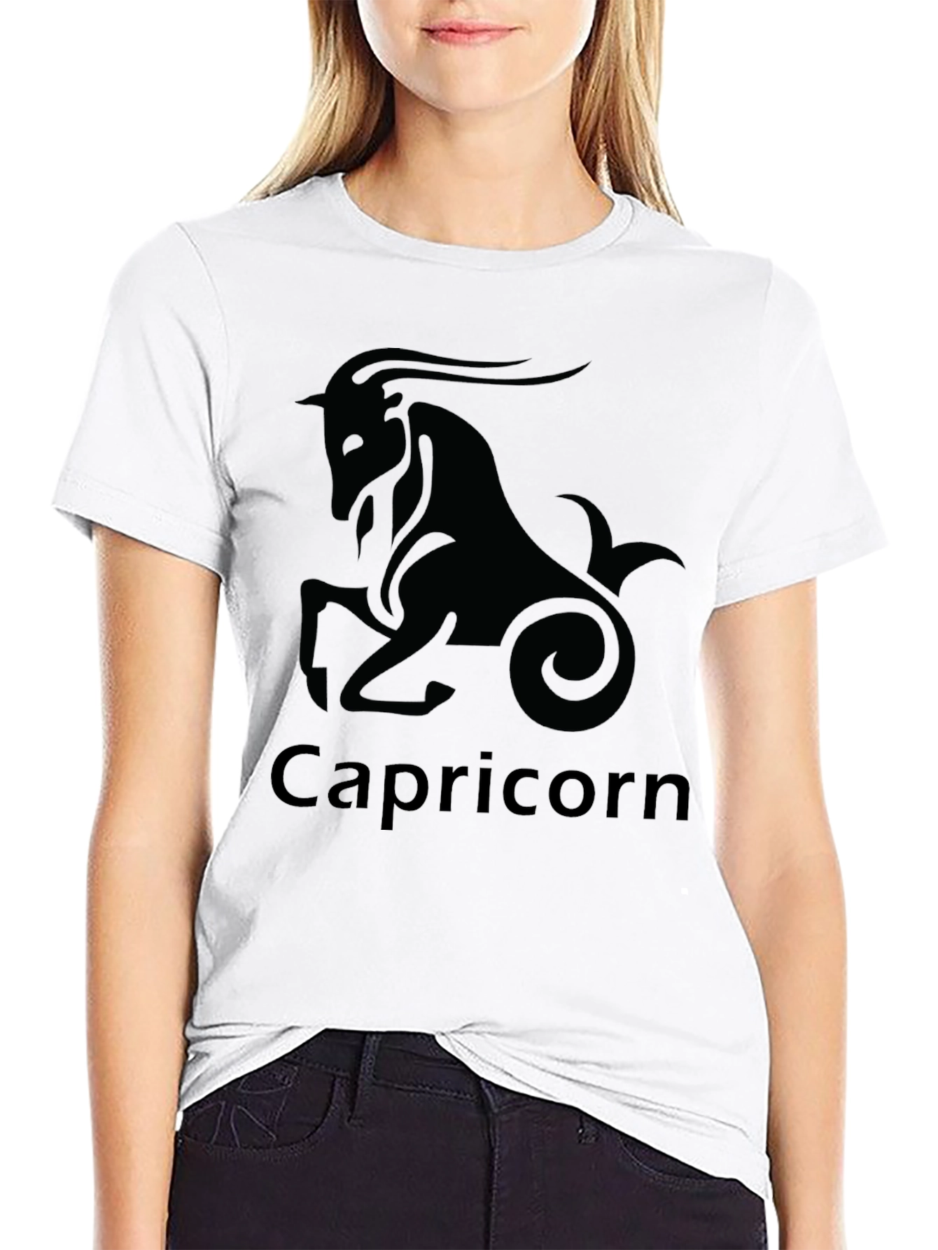 Capricorn Zodiac Black T-Shirt