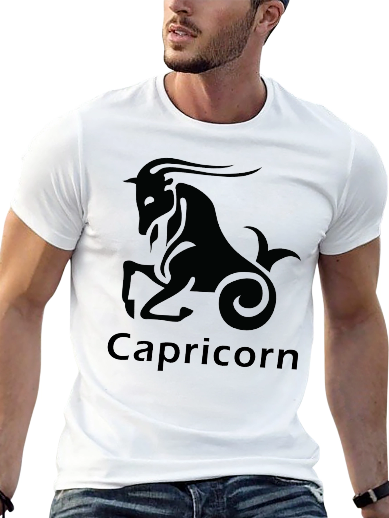 Capricorn Zodiac Black T-Shirt