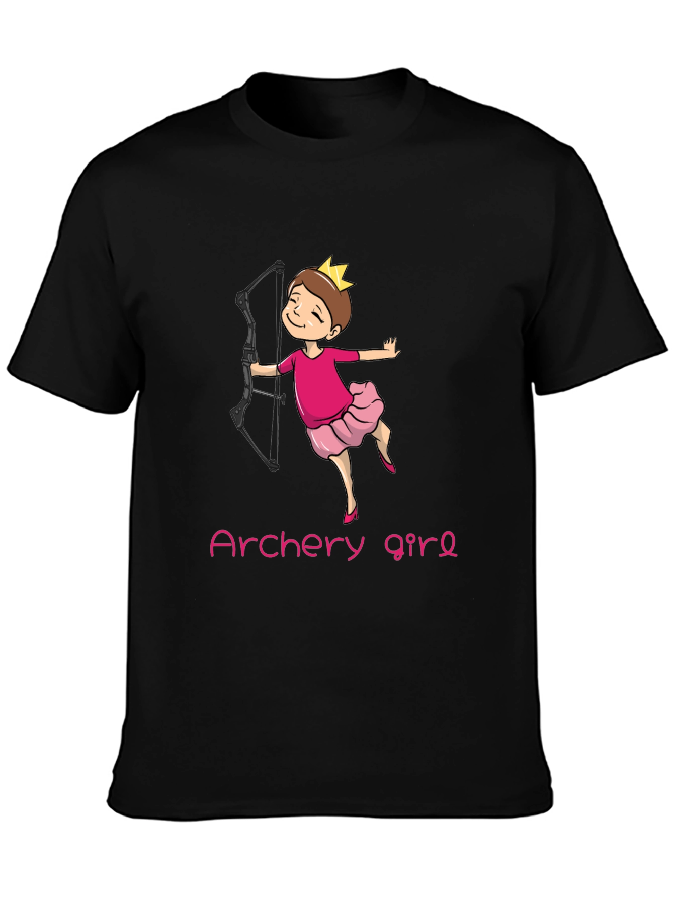 Archery Girl Black T-Shirt