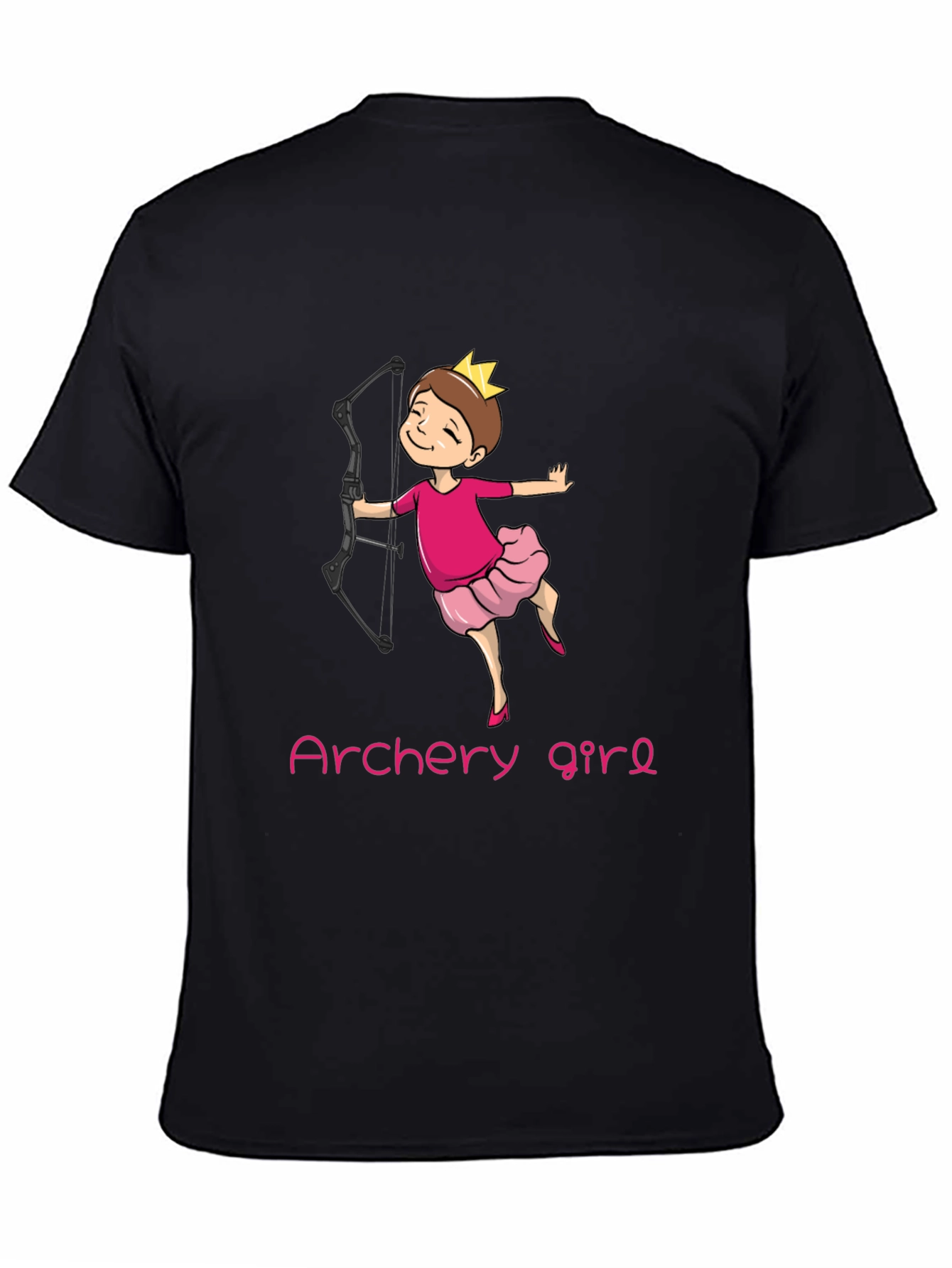 Archery Girl Black T-Shirt
