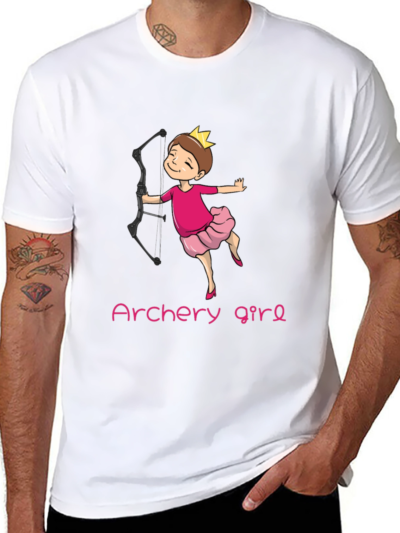 Archery Girl Black T-Shirt