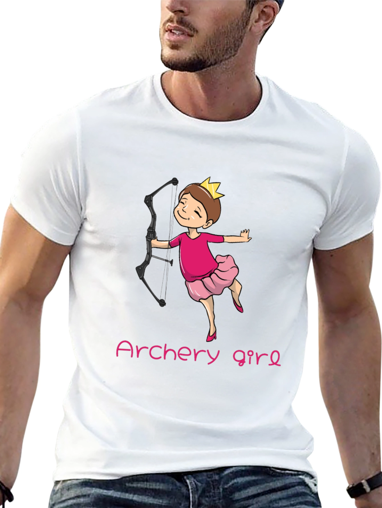 Archery Girl Black T-Shirt