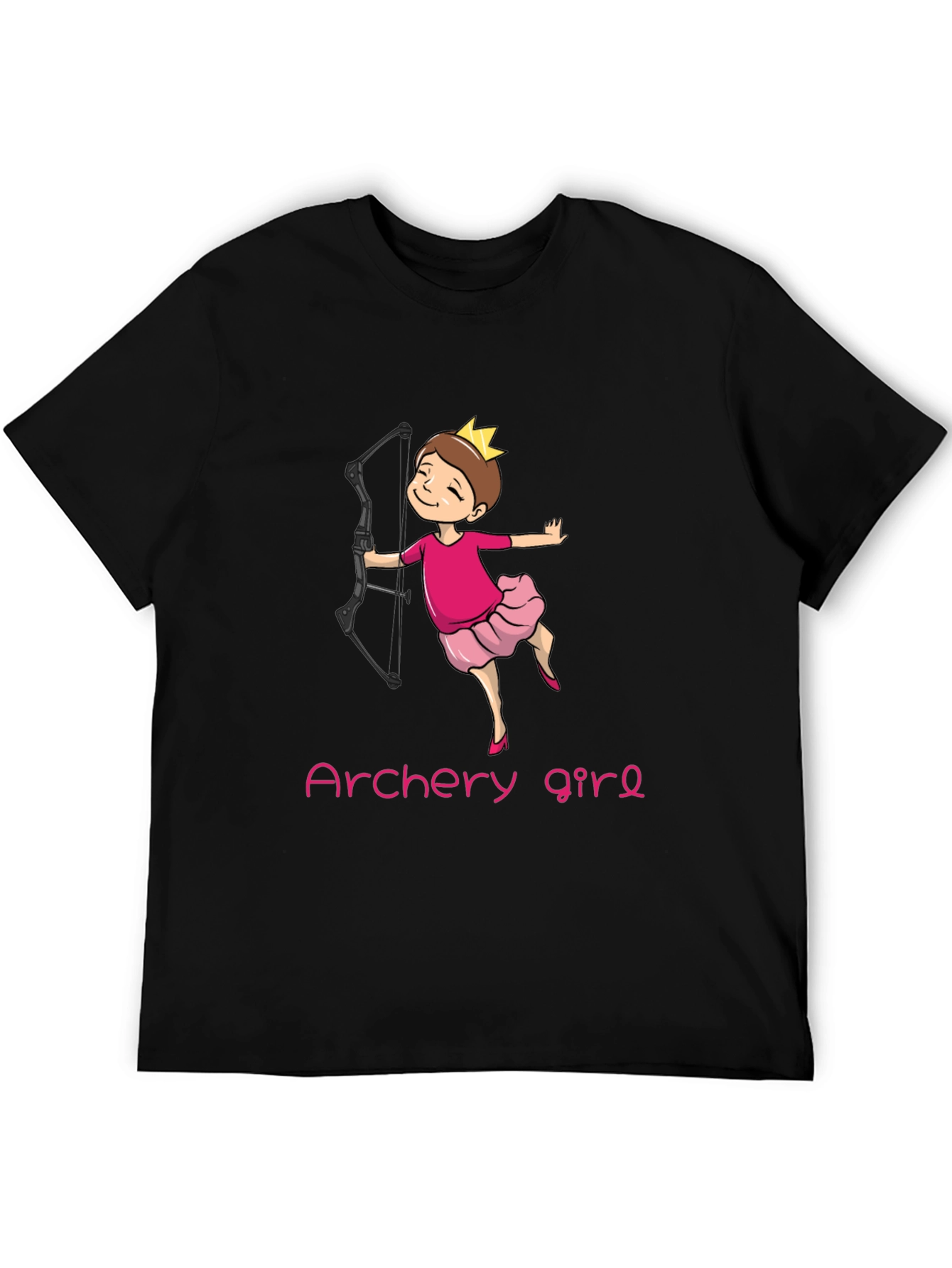 Archery Girl Black T-Shirt