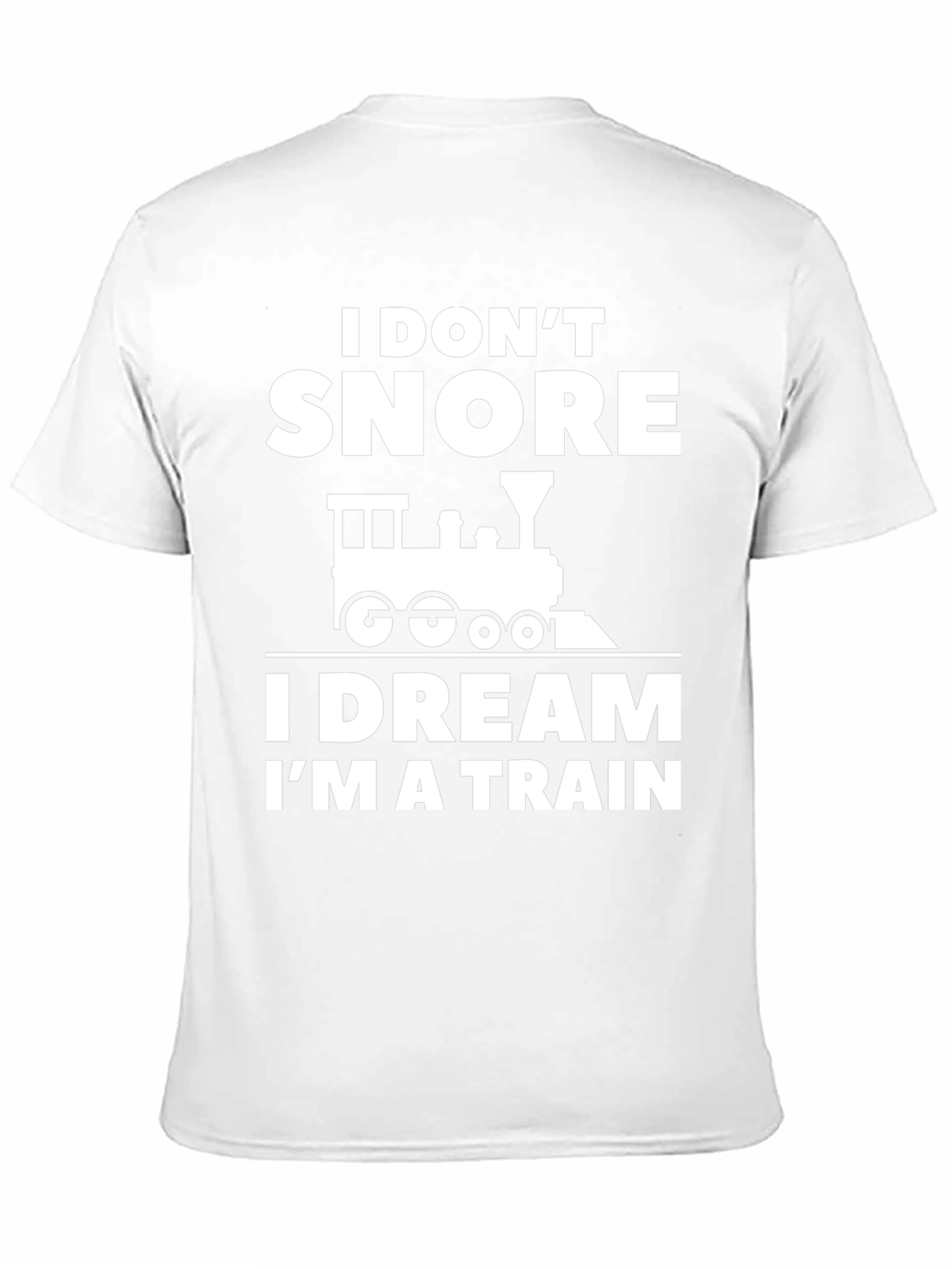 Funny I Dream Im a Train Black Graphic Tee