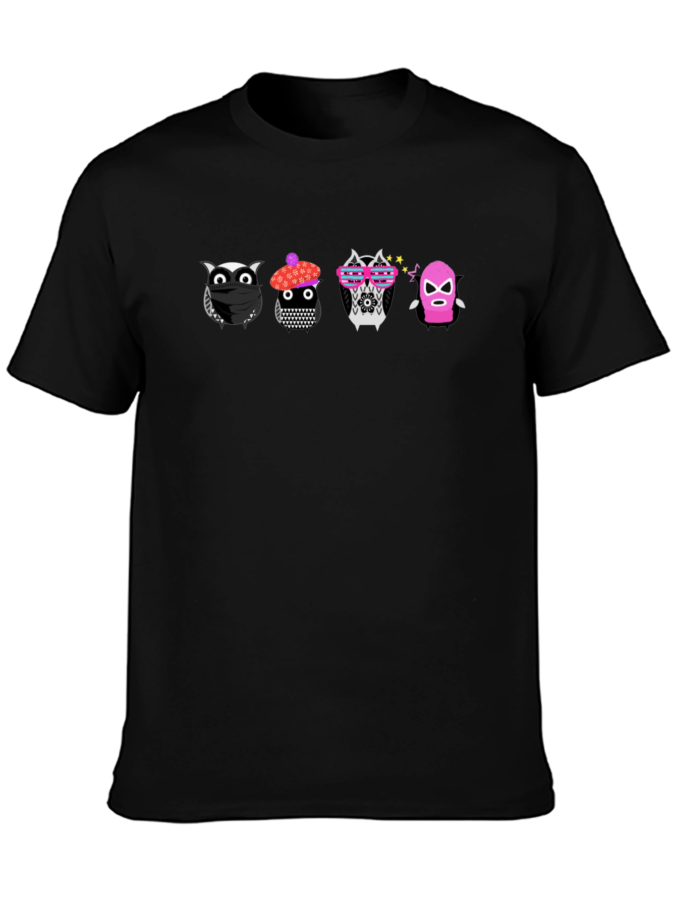 Unique Owl Cartoon Graphic Tee
