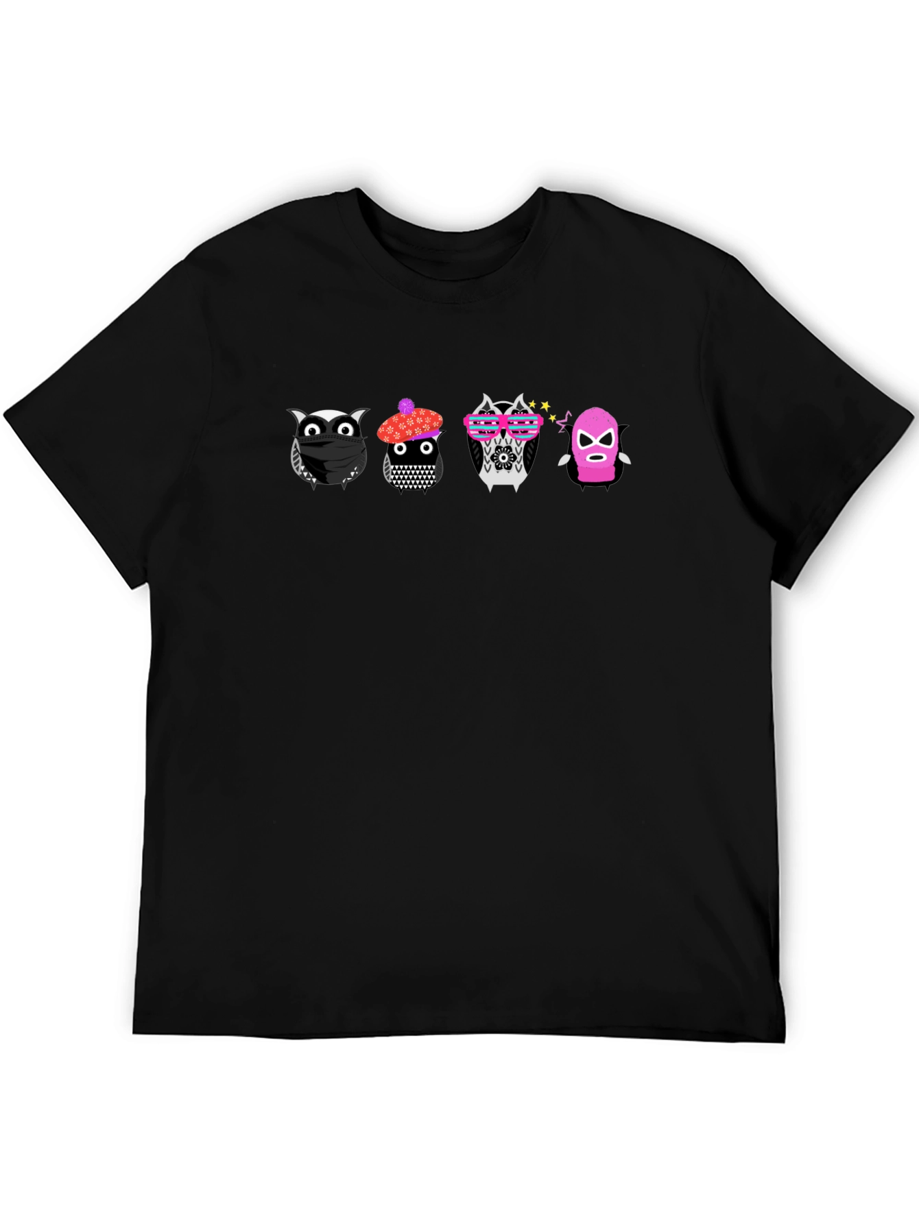 Unique Owl Cartoon Graphic Tee