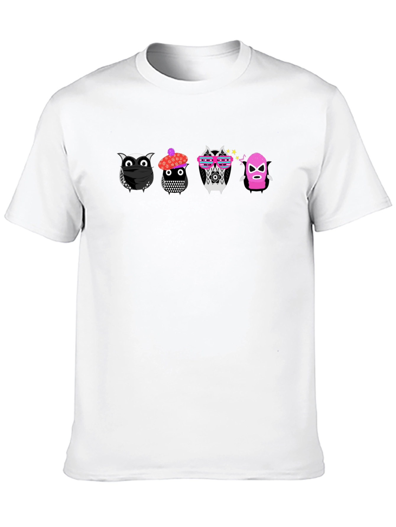Unique Owl Cartoon Graphic Tee