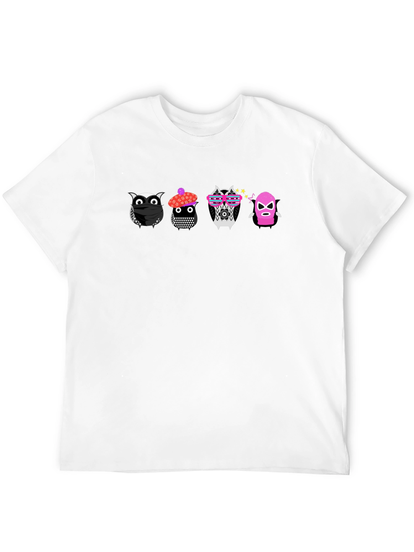 Unique Owl Cartoon Graphic Tee