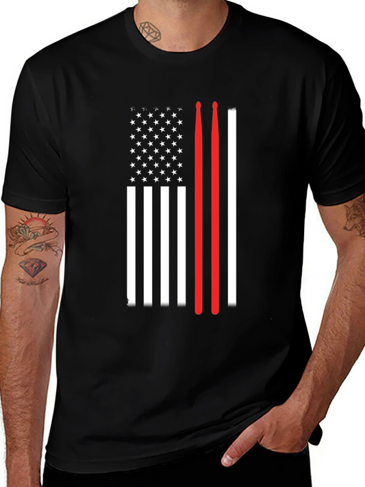 American Flag Drummer T-Shirt