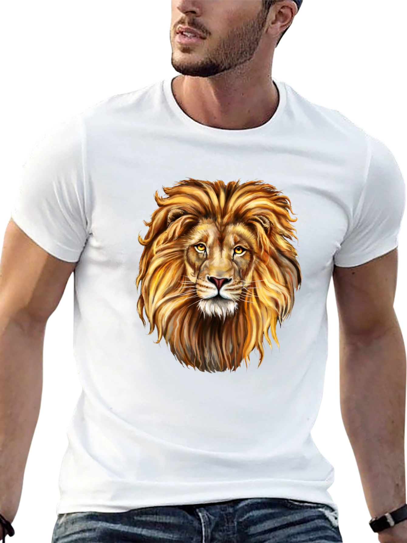 Lion Graphic Black T-Shirt