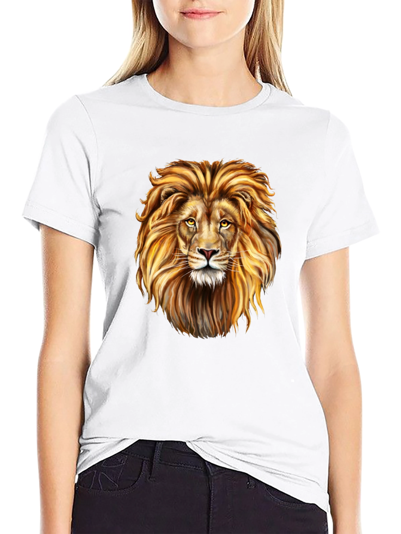 Lion Graphic Black T-Shirt