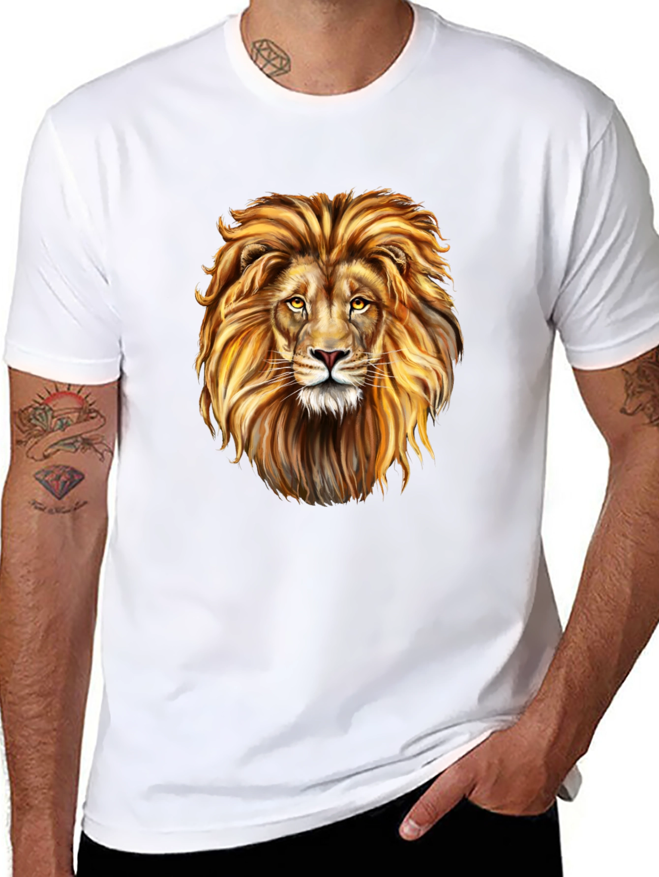 Lion Graphic Black T-Shirt