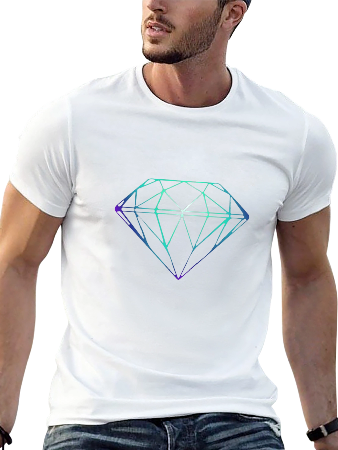 Geometric Diamond Graphic T-Shirt