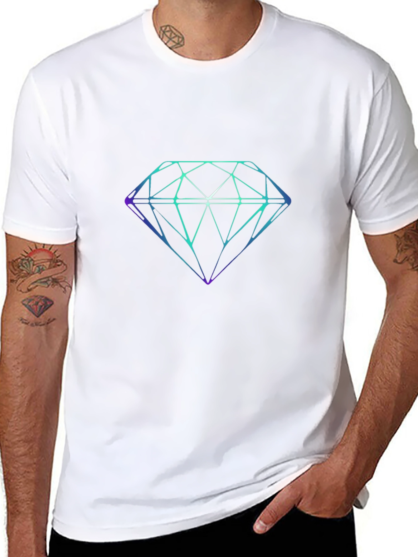Geometric Diamond Graphic T-Shirt