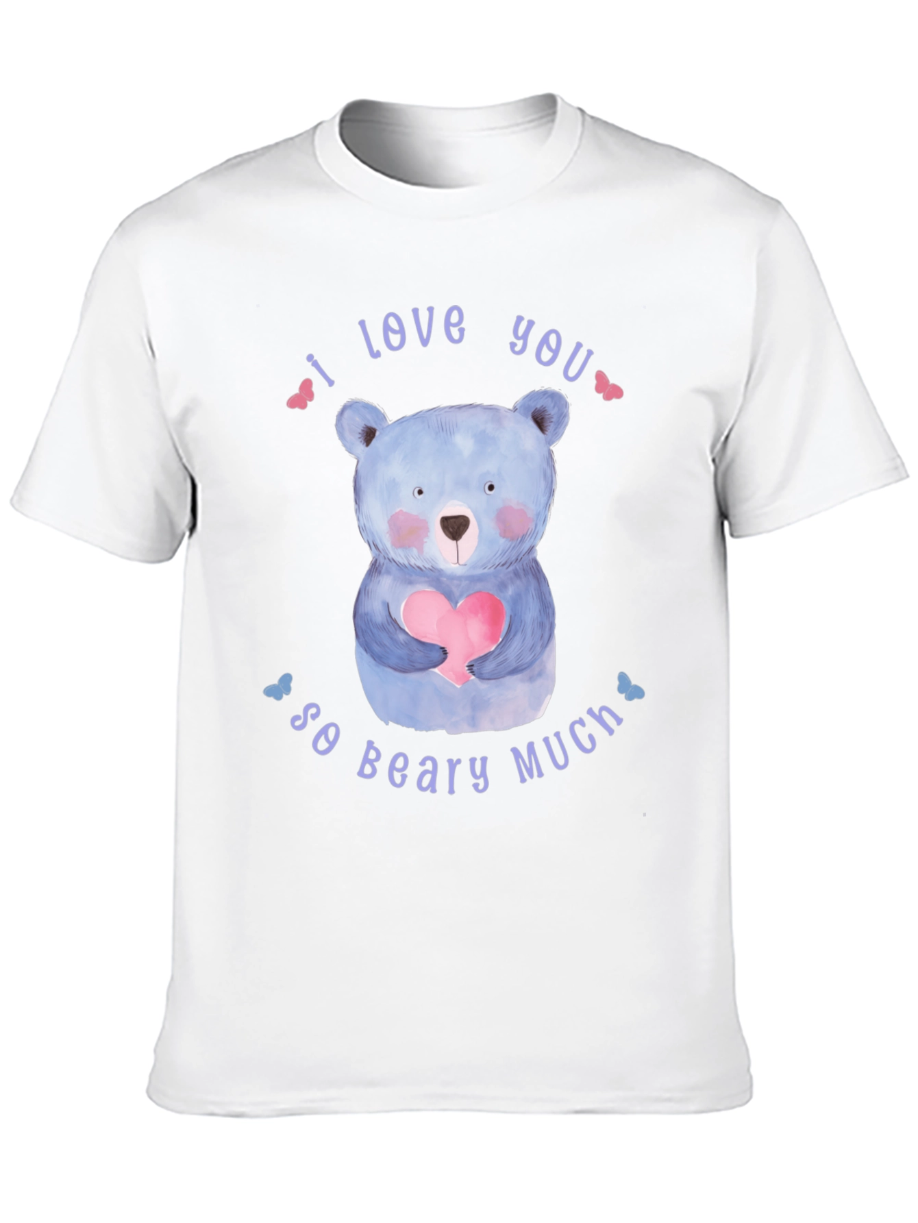 I Love You So Beary Much Black T-Shirt