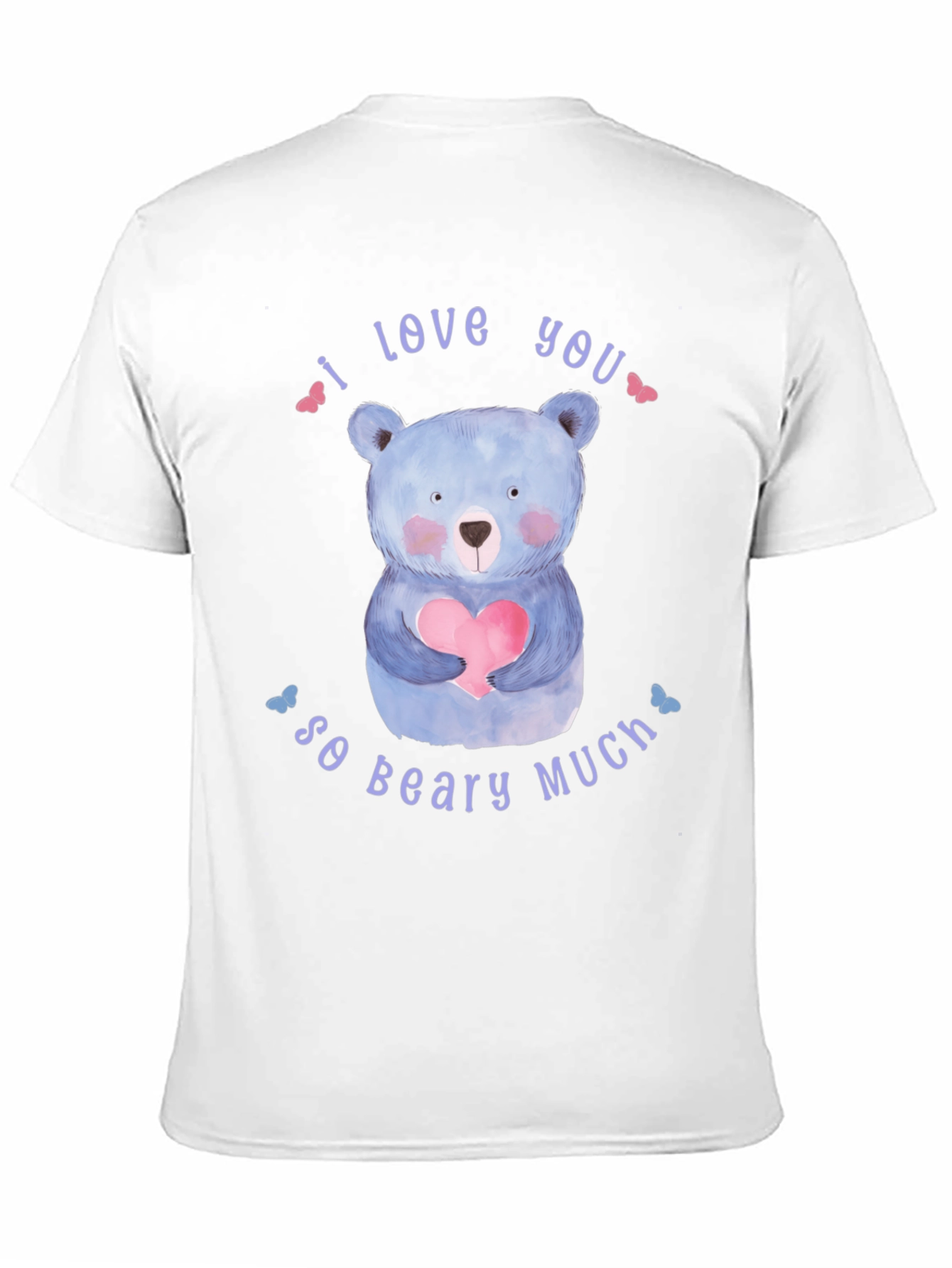 I Love You So Beary Much Black T-Shirt