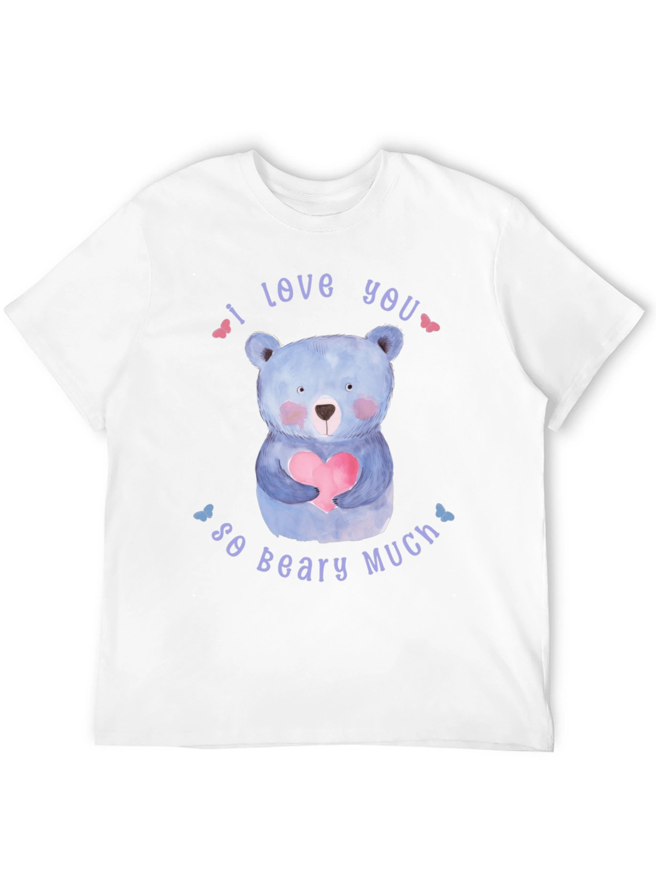 I Love You So Beary Much Black T-Shirt