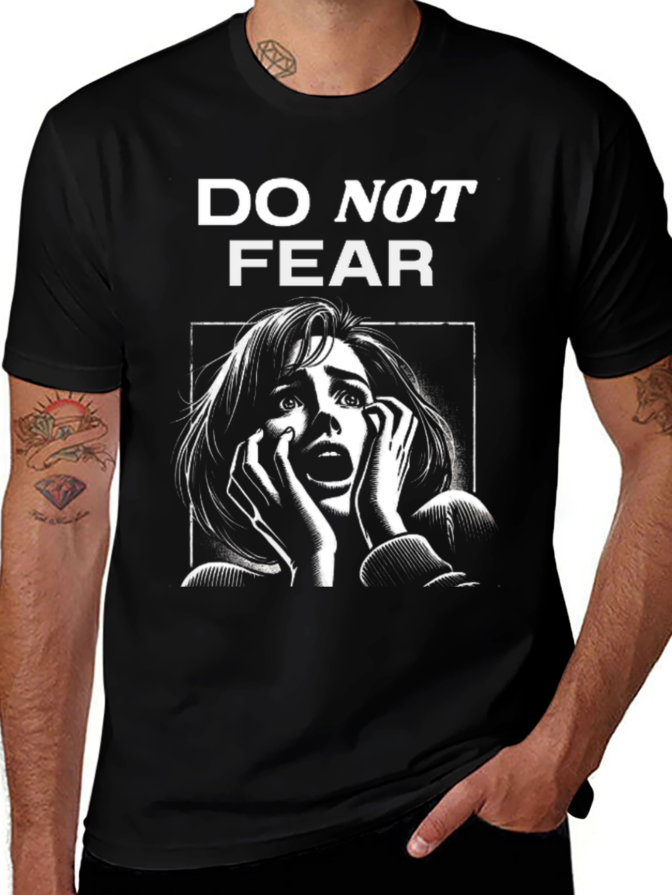 Do Not Fear Graphic Tee - Black