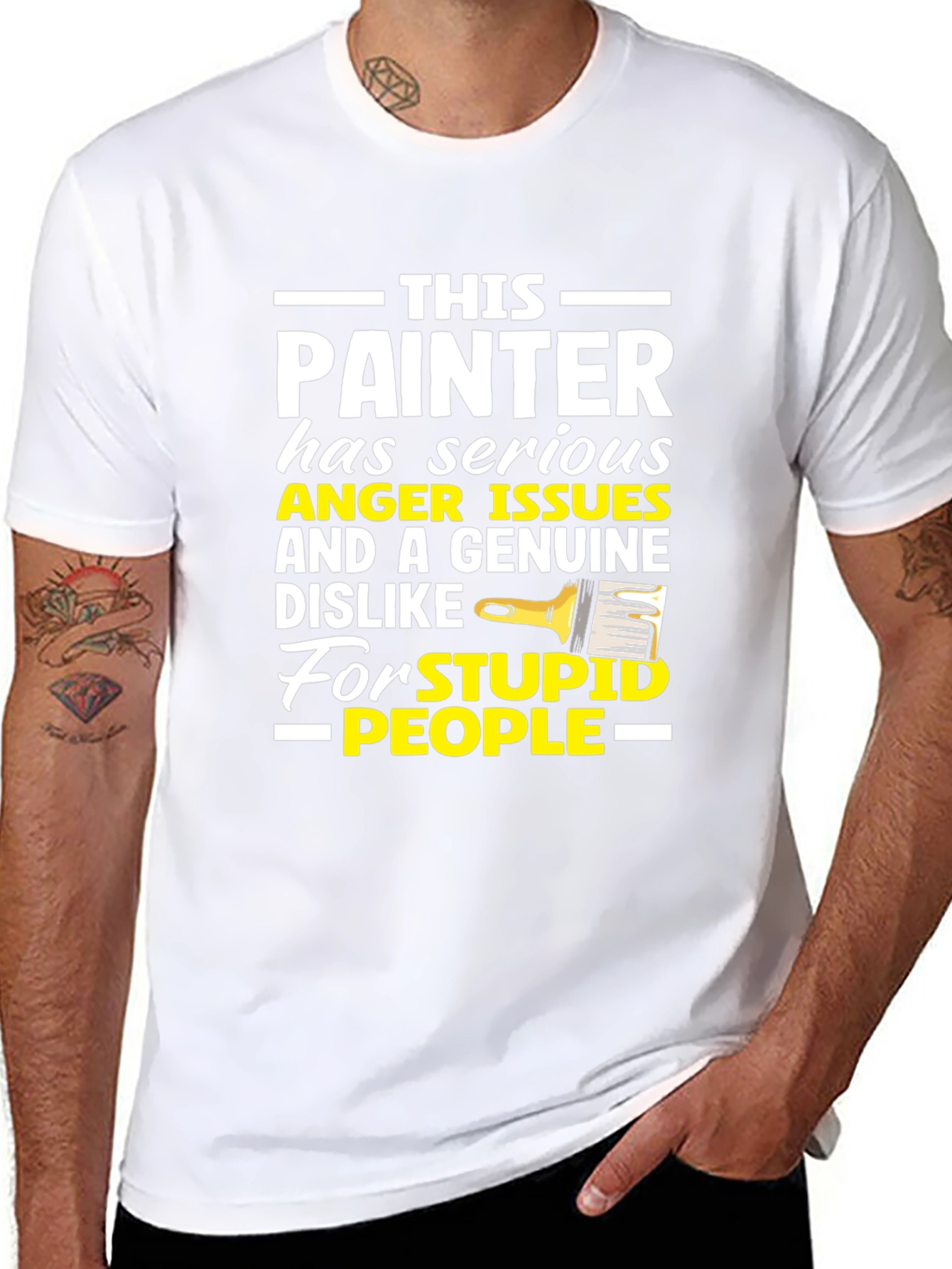 Painter Anger Issues Humor Graphic Tee