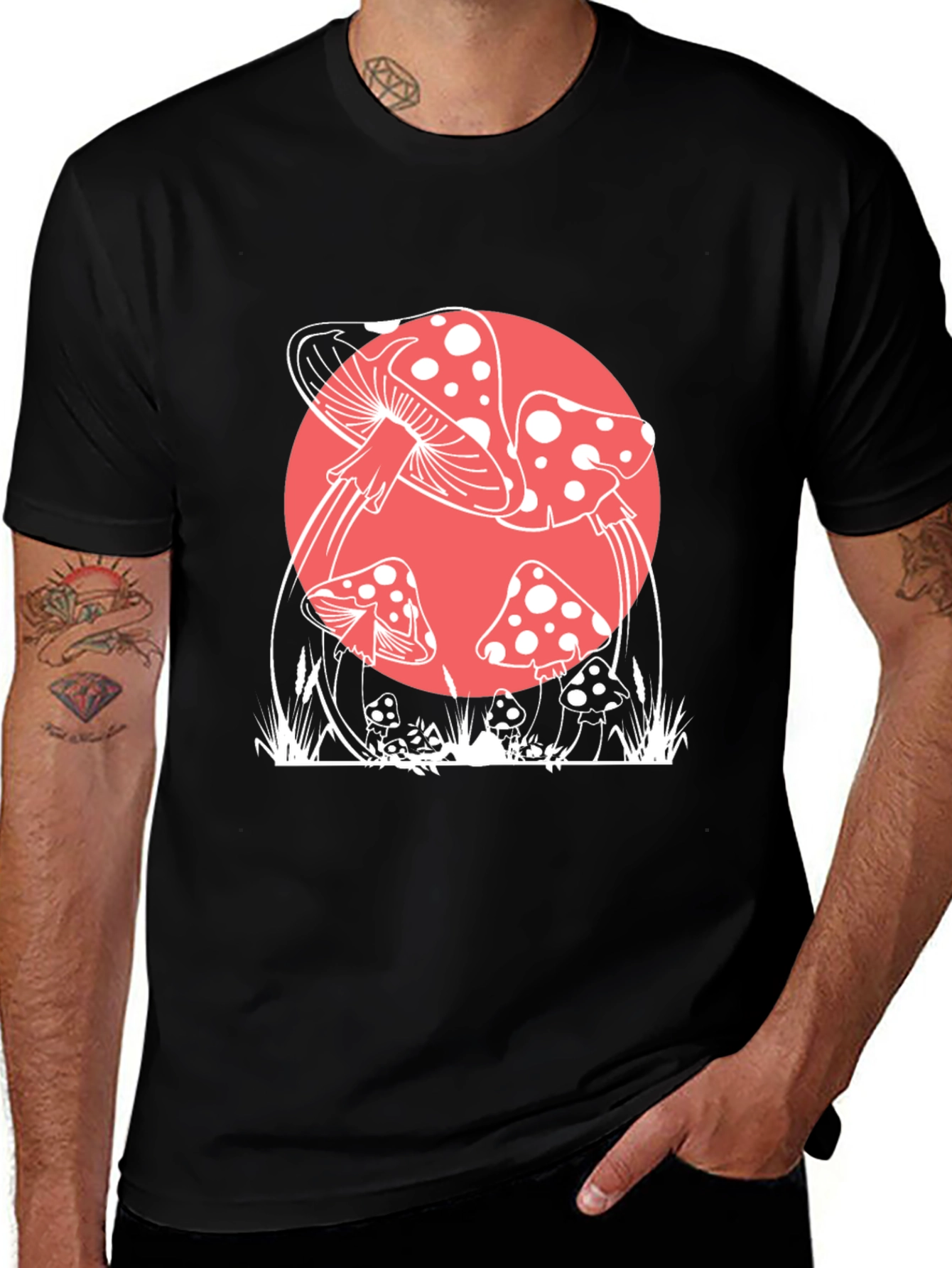 Mushroom Graphic Tee - Retro Style