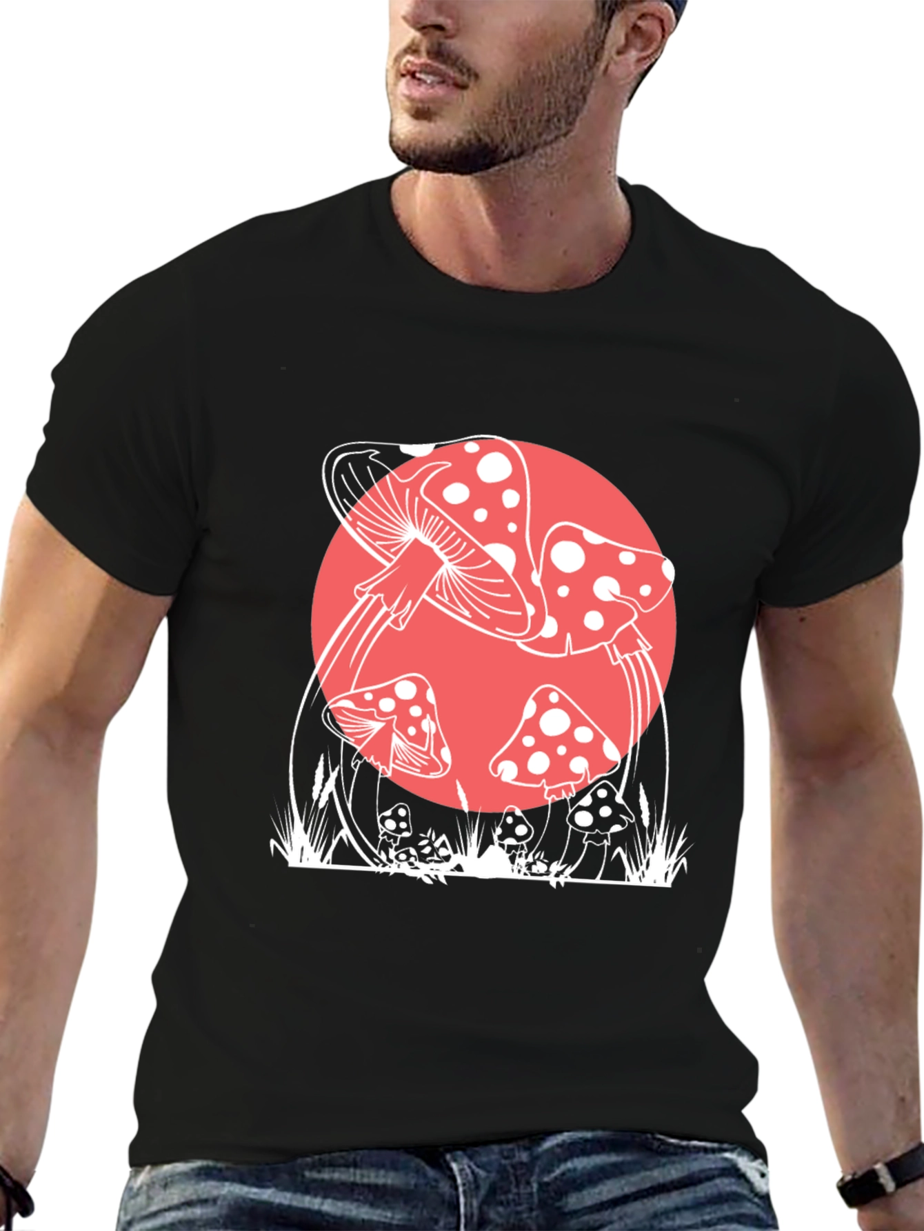 Mushroom Graphic Tee - Retro Style