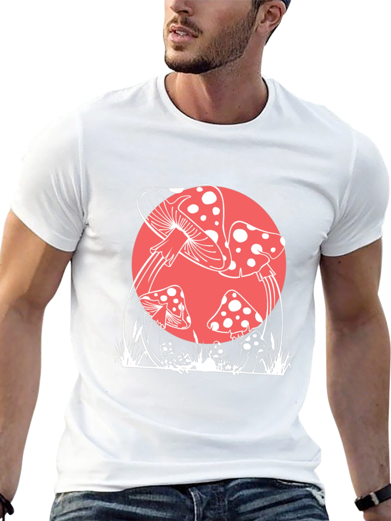 Mushroom Graphic Tee - Retro Style