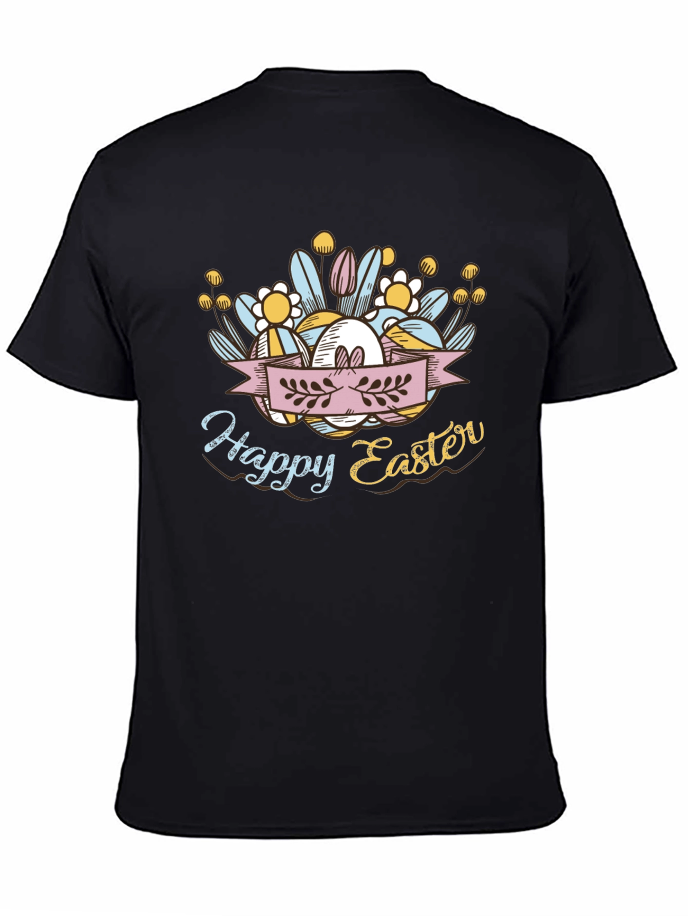 Happy Easter Black T-Shirt